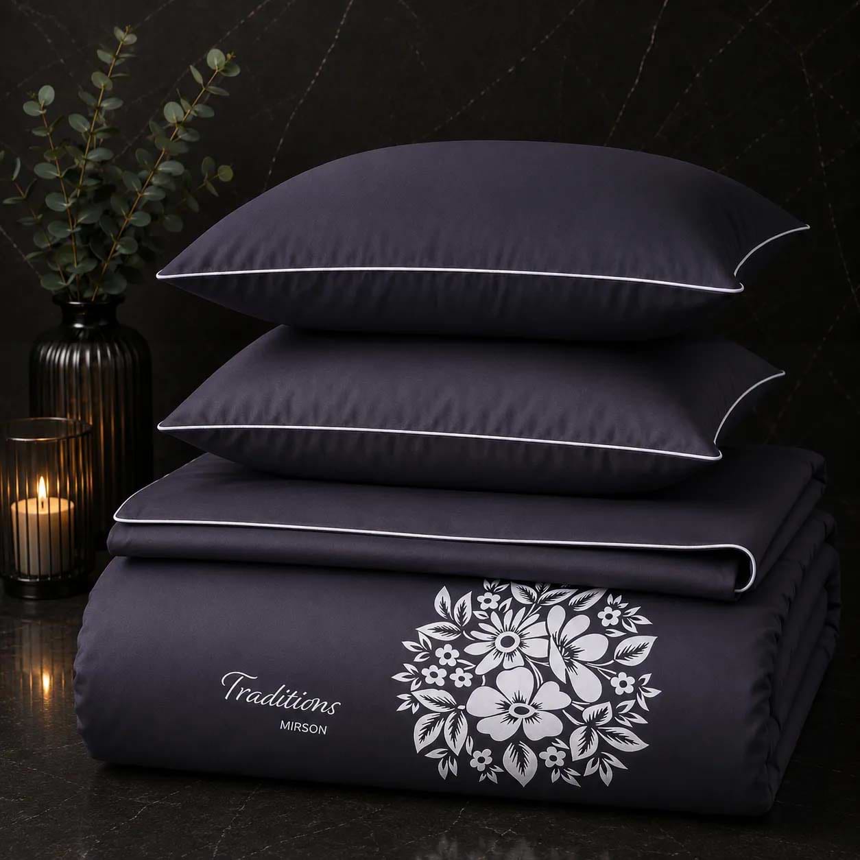 Комплект постельного белья MirSon ELIT 0240 Iron grey Traditions 220х240 (2200010537888)